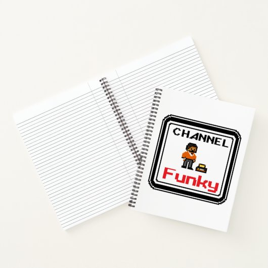 Channel Funky Pixel Art Spiral Notebook Notizblock (Innenseite)