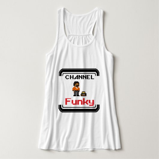 Channel Funky Pixel Art T - Shirt Tank Top (Design Vorderseite)