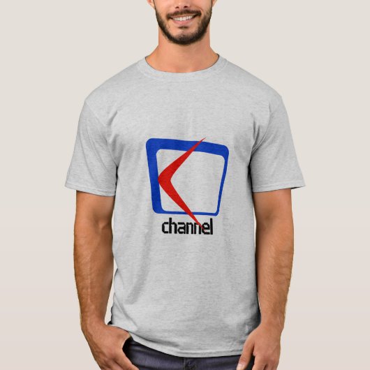 "Channel Graphic T - Shirt with Blue and Red Desig (Vorderseite)