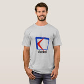 "Channel Graphic T - Shirt with Blue and Red Desig (Vorne ganz)