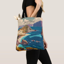 Channel Island California Vintag Art Travel Tasche