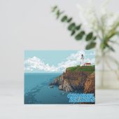 Channel Islands Lighthouse Coastal Art Postkarte (Stehend Vorderseite)