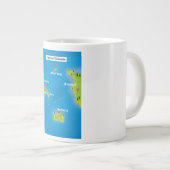 Channel Islands Map Poster. Jumbo-Tasse (Vorderseite Rechts)