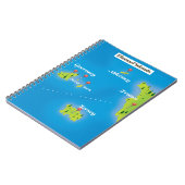 Channel Islands Map Poster. Notizblock (Linke Seite)