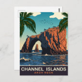 Channel Islands National Park California, Travel Postkarte (Vorne/Hinten)