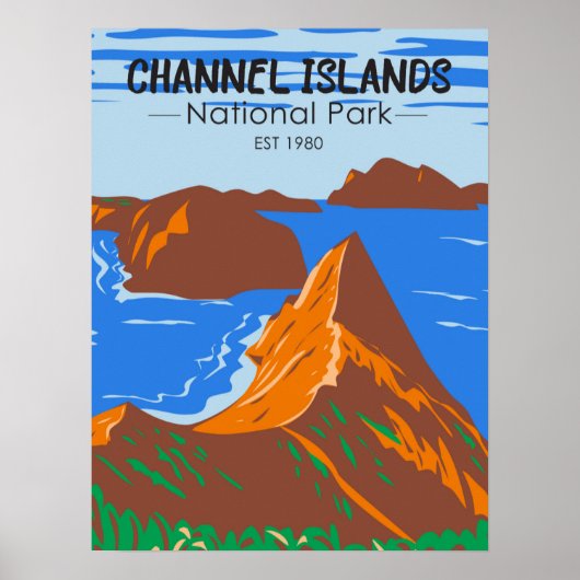 Channel Islands National Park California Vintag Poster (Vorne)