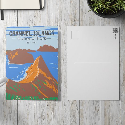 Channel Islands National Park California Vintag Postkarte