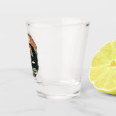 Channel Islands National Park Dolphin Retro Emblem Schnapsglas (Rechts)