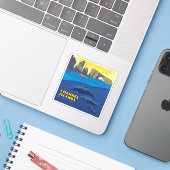 Channel Islands National Park Dolphins Aufkleber (Laptop mit iPhone)