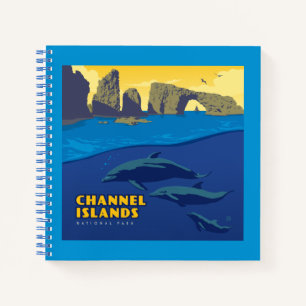 Channel Islands National Park Dolphins Notizblock