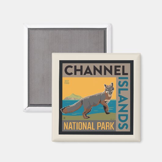 Channel Islands National Park | Fox Magnet (Vorderseite/Rückseite)