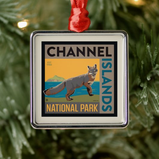 Channel Islands National Park | Fox Ornament Aus Metall (Baum)
