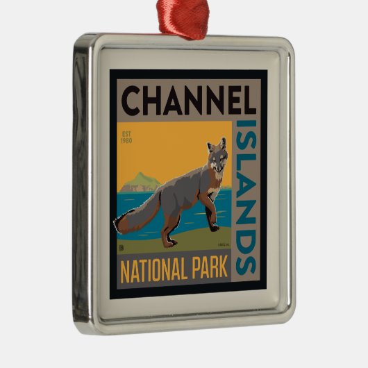 Channel Islands National Park | Fox Ornament Aus Metall (Rechts)