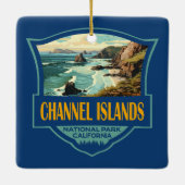 Channel Islands National Park Illustration Travel Keramikornament (Rückseite)