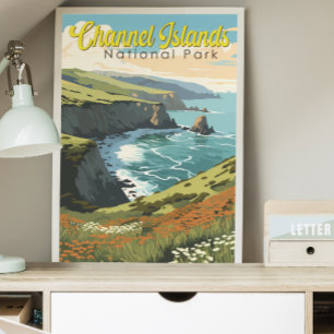 Channel Islands National Park Illustration Travel Poster