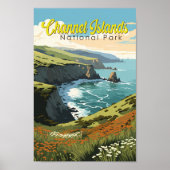 Channel Islands National Park Illustration Travel Poster (Vorne)
