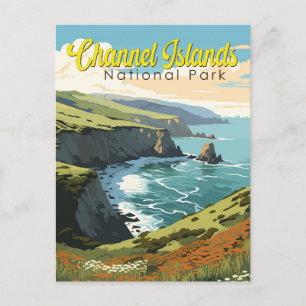 Channel Islands National Park Illustration Travel Postkarte