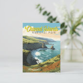 Channel Islands National Park Illustration Travel Postkarte (Stehend Vorderseite)