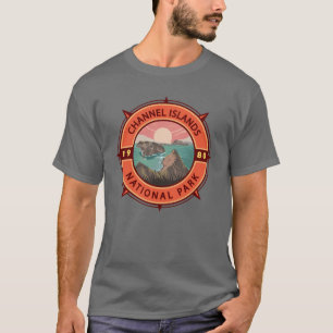 Channel Islands National Park Retro Compass Emblem T-Shirt