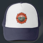 Channel Islands National Park Retro Compass Emblem Truckerkappe<br><div class="desc">Kanalinseln Vektorgrafik Design. Der Park umfasst 5 ökologisch reiche Inseln vor der Küste Südkaliforniens.</div>