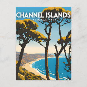 Channel Islands National Park Travel Poster Postkarte