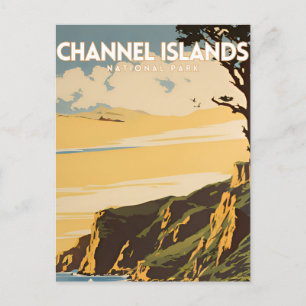 Channel Islands National Park Vintage Travel Postkarte