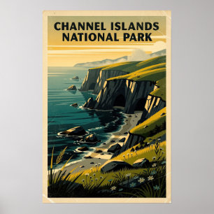 Channel Islands Nationalpark Retro Poster