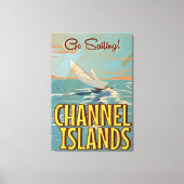 Channel Islands Vintage Reiseplakat Leinwanddruck (Vorderseite)