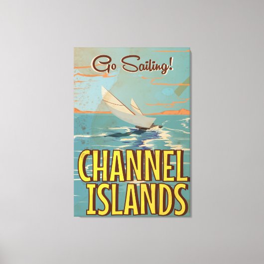 Channel Islands Vintage Reiseplakat Leinwanddruck (Vorderseite)