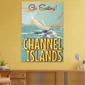 Channel Islands Vintage Reiseplakat Leinwanddruck (Insitu (Wohnzimmer))