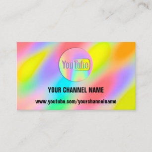 CHANNEL NAME YOU TULOGO QR CODE RAINBOW VIP VISITENKARTE