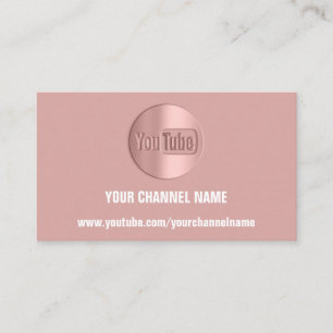 CHANNEL NAME YOU TULOGO QR CODE ROSE BLUSH VISITENKARTE