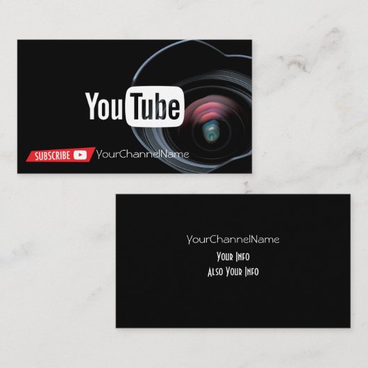 Channel-Werbekarte Visitenkarte (Vorne/Hinten)