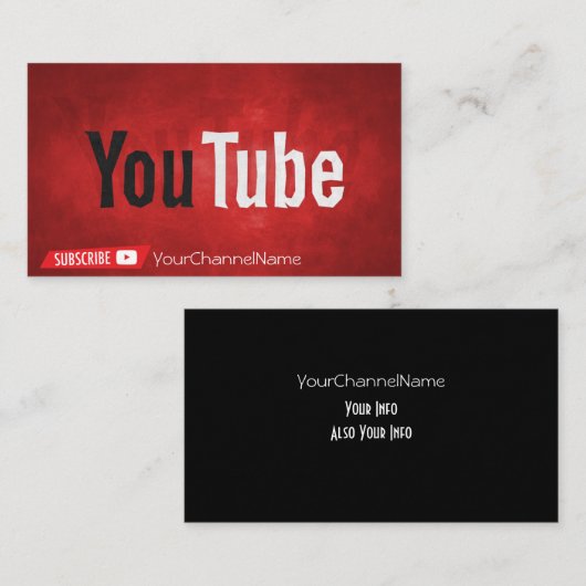 Channel-Werbekarte Visitenkarte (Vorne/Hinten)