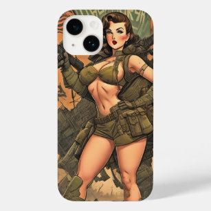 Channel Your Inner Heroine mit unserem Retro-Butto Case-Mate iPhone 14 Hülle