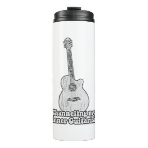 Channeling my inner guitarist. retro black & white thermosbecher