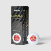 CHANNING ~ ORANGE gemustertes Golfball - einzigart (Verpackungen)