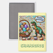 CHANNING ~ OSTER-Dinosaurier-Eier ~ Magnet (Vorderseite/Rückseite)