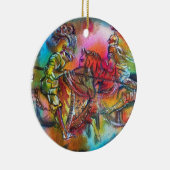 CHANSON DE ROLAND / BEKÄMPFUNG VON ÜBERNACHTUNGEN  KERAMIK ORNAMENT (Rechts)