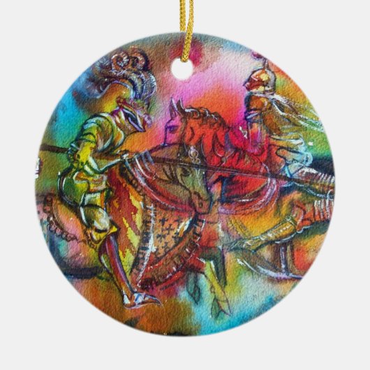 CHANSON DE ROLAND / BEKÄMPFUNG VON ÜBERNACHTUNGEN  KERAMIK ORNAMENT (Vorne)