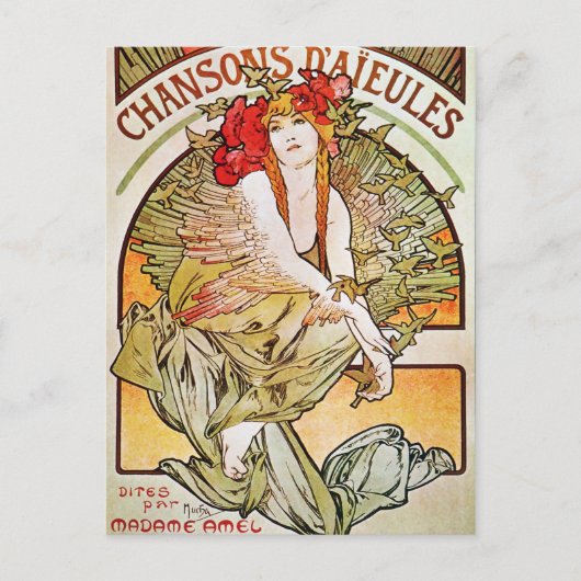 Chansons D'aieules Vintages Theater Werbung Postkarte (Vorderseite)