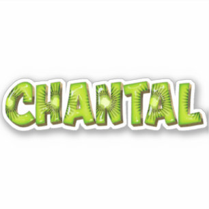 Chantal Name Kiwi Design Aufkleber Sticker