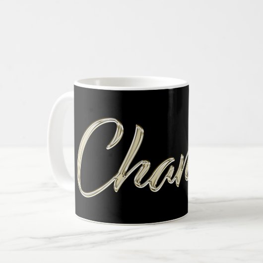 Chantal white gold Handwriting Tasse Kaffeetasse (Vorderseite Links)