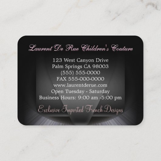 Chantbarge Eleganter Rundgang Beruflich Visitenkarte (Rückseite)