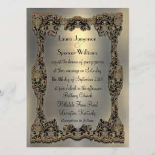 Chanteleah formale Hochzeits-Einladung 5,5" x 7,5" Einladung