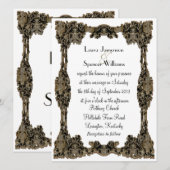 Chanteleah White Formal Einladung (Vorne/Hinten)