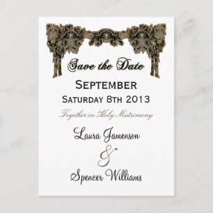 Chanteleah White Wedding Erinnerung Postkarte