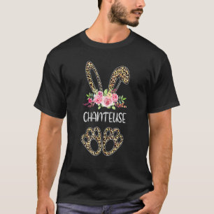 Chanteuse Bunny Leopard Blume Ostern 2022 T-Shirt