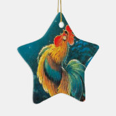 Chanticleer an der Dämmerung Keramik Ornament (Rechts)