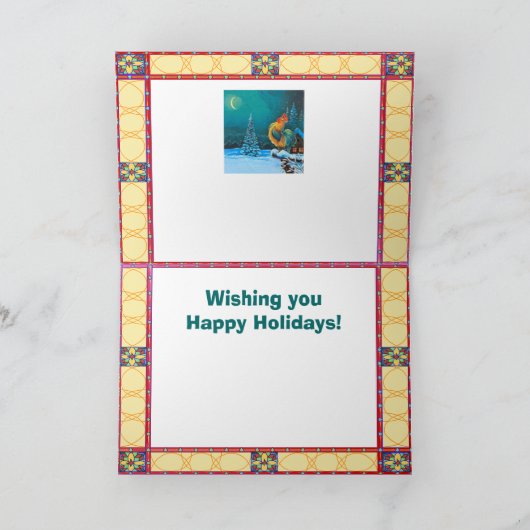 Chanticleer, frohe Feiertage Feiertagskarte (Innenseite)